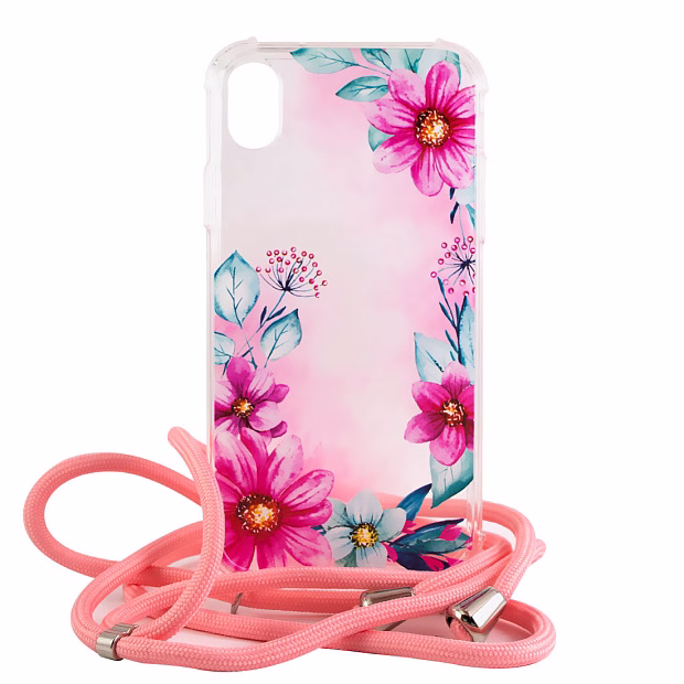 Чехол для iPhone XR Girls dream силикон (Цветочная рамка)